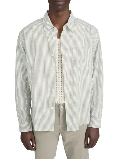Frame Men's Seersucker Striped Shirt | Thumbnail 4 Frame Men's Seersucker Striped Shirt | Thumbnail 4