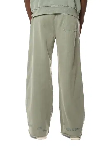Purple Brand Men's Logo Distressed Cotton Flared Sweatpants | Thumbnail 2