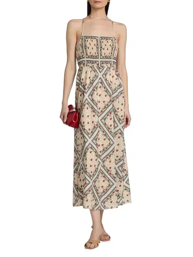 Cami NYC Women's Cecily Floral Cotton-Silk A-Line Midi-Dress - Heirloom Bandana | Thumbnail 3