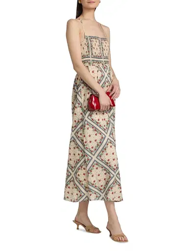 Cami NYC Women's Cecily Floral Cotton-Silk A-Line Midi-Dress - Heirloom Bandana | Thumbnail 4