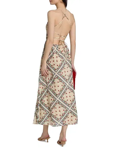 Cami NYC Women's Cecily Floral Cotton-Silk A-Line Midi-Dress - Heirloom Bandana | Thumbnail 5
