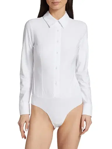 Commando Women's Classic Oxford Shirt Bodysuit | Thumbnail 6 Commando Women's Classic Oxford Shirt Bodysuit | Thumbnail 6