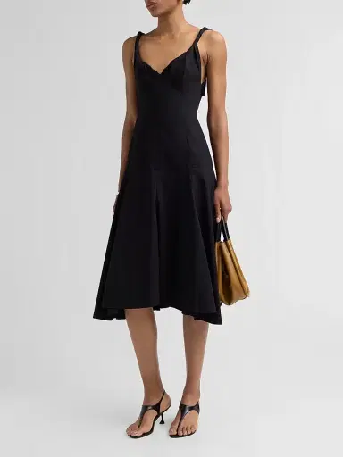 Proenza Schouler Women's Leo Cotton Poplin Midi-Dress | Thumbnail 4 Proenza Schouler Women's Leo Cotton Poplin Midi-Dress | Thumbnail 4