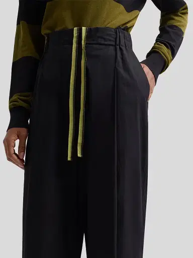 Proenza Schouler Women's Lissia Cotton Drawstring Pants - Black - Size 12 | Thumbnail 5 Proenza Schouler Women's Lissia Cotton Drawstring Pants - Black - Size 12 | Thumbnail 5