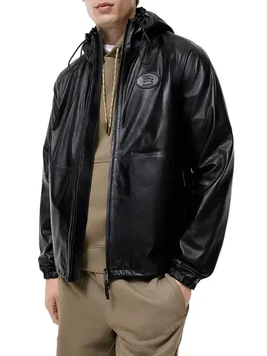 Burberry Men's Clapton Leather Jacket - Black - Size XL | Thumbnail 2 Burberry Men's Clapton Leather Jacket - Black - Size XL | Thumbnail 2