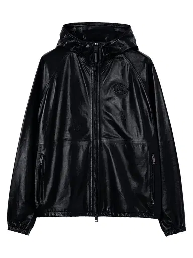 Burberry Men's Clapton Leather Jacket - Black - Size XL | Thumbnail 1 Burberry Men's Clapton Leather Jacket - Black - Size XL | Thumbnail 1