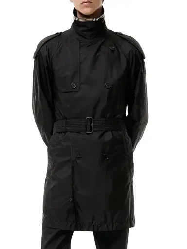 Burberry Men's Leadenham Double-Breasted Trench Coat - Black | Thumbnail 2