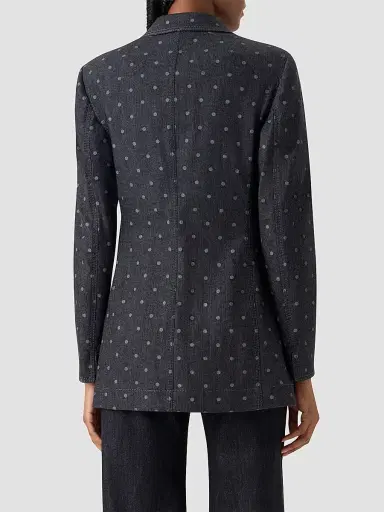 Akris punto Women's Polka Dot Denim Blazer | Thumbnail 3