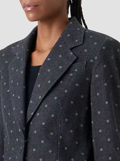 Akris punto Women's Polka Dot Denim Blazer | Thumbnail 5