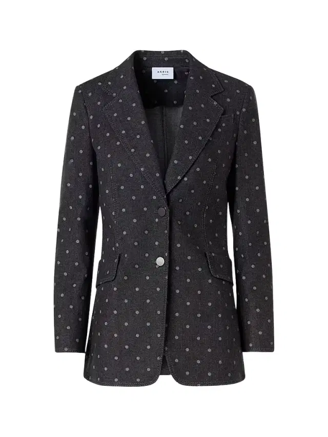 Akris punto Women's Polka Dot Denim Blazer - Black Denim