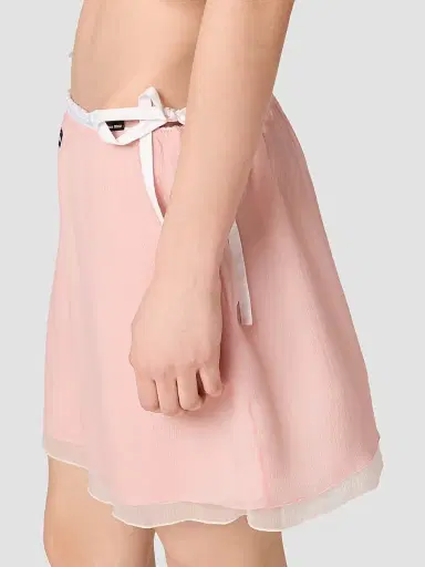 Miu Miu Women's Chiffon Mini Skirt - Pink - Size 0 | Thumbnail 3 Miu Miu Women's Chiffon Mini Skirt - Pink - Size 0 | Thumbnail 3