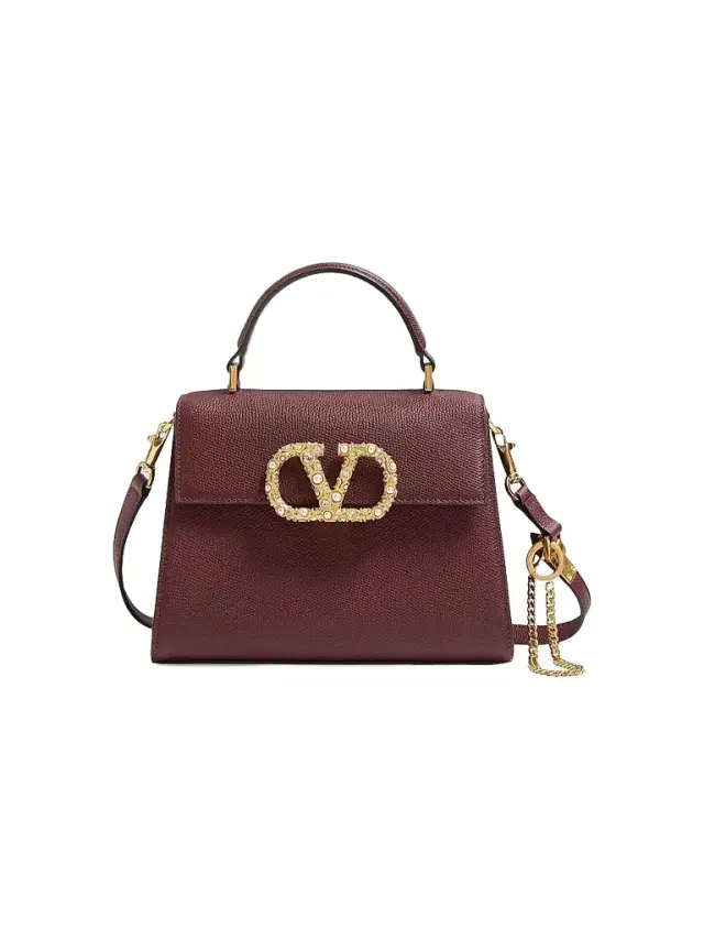 Valentino Garavani Women's VSling  Top Handle Bag in Grainy Calfskin - Rosewood