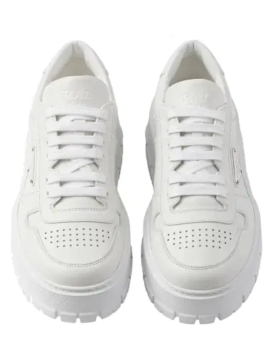 Prada Men's Leather Sneakers - White - Size 11 | Thumbnail 2
