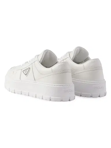Prada Men's Leather Sneakers - White - Size 11 | Thumbnail 3