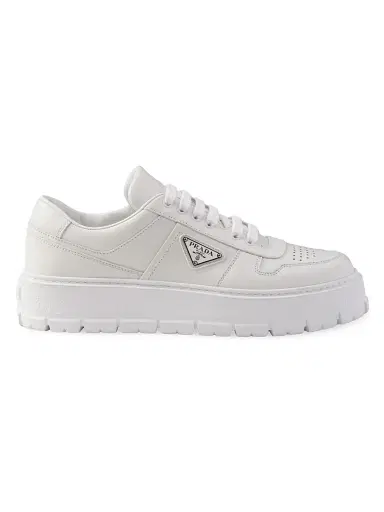 Prada Men's Leather Sneakers - White - Size 11 | Thumbnail 1