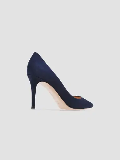 Gianvito Rossi Women's Texas 85MM Suede Pumps - Denim - Size 12 | Thumbnail 2 Gianvito Rossi Women's Texas 85MM Suede Pumps - Denim - Size 12 | Thumbnail 2