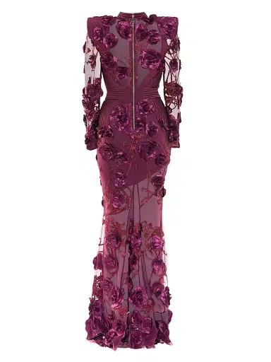 Zhivago Women's One More Kiss Dear Gown - Plum - Size 6 | Thumbnail 3