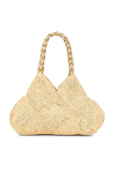 florabella Foggia Crochet Raffia And Leather Tote Bag | Thumbnail 2