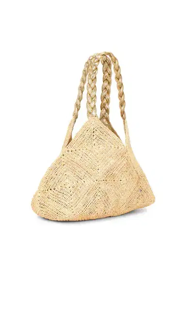 florabella Foggia Crochet Raffia And Leather Tote Bag | Thumbnail 3