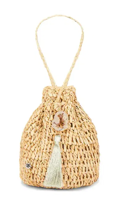 florabella Stintino Hand Crochet Raffia Wristlet | Thumbnail 1