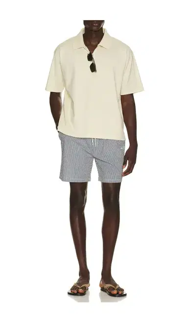 Les Deux Stripe Seersucker Swim Shorts | Thumbnail 3