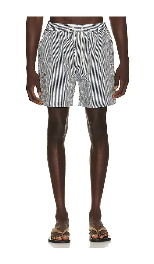 Stripe Seersucker Swim Shorts