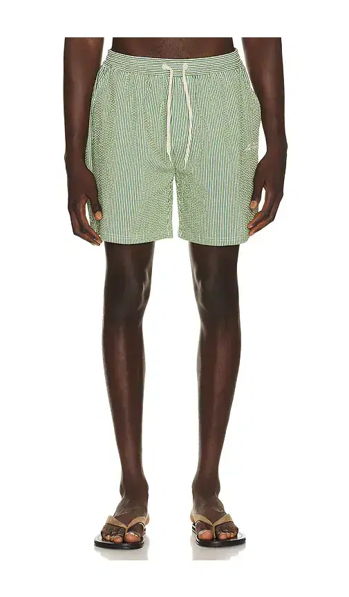 Les Deux Stripe Seersucker Swim Shorts