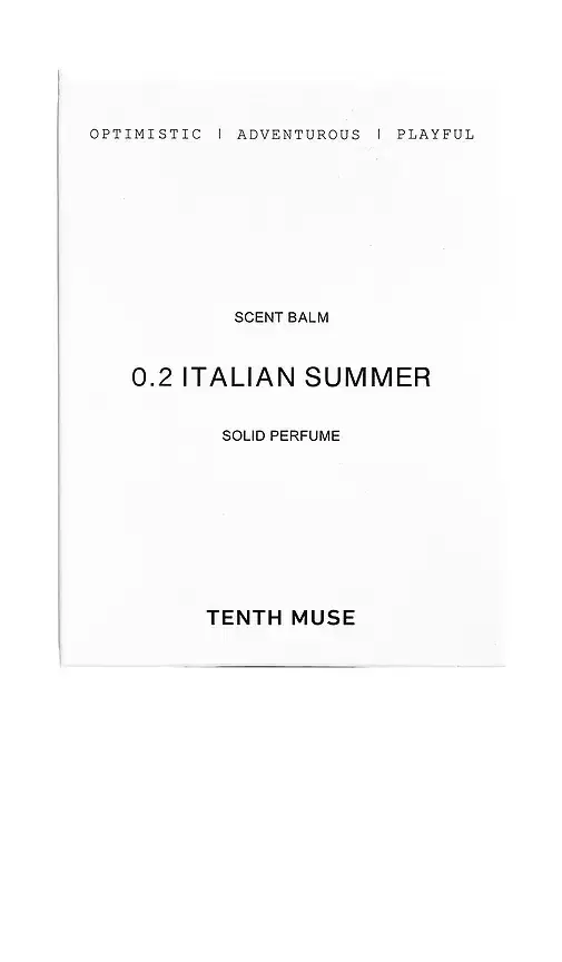 Tenth Muse Italian Summer Solid Perfume Balm