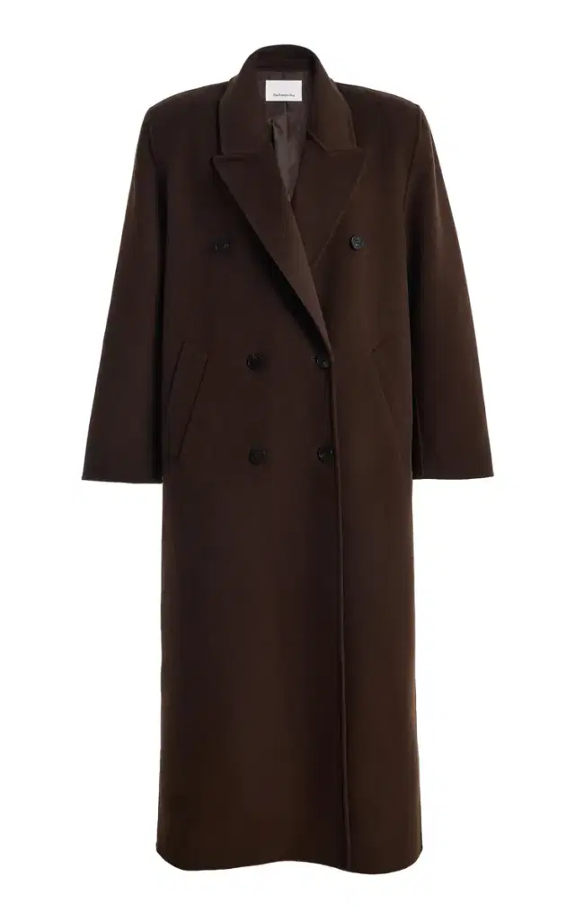 The Frankie Shop Gaia Double-Breasted Wool-Blend Coat