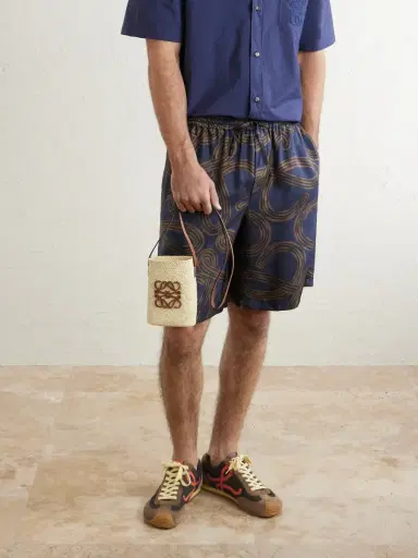 Loewe Paula's Ibiza Leather-Trimmed Raffia Bucket Bag - Men | Thumbnail 2 Loewe Paula's Ibiza Leather-Trimmed Raffia Bucket Bag - Men | Thumbnail 2