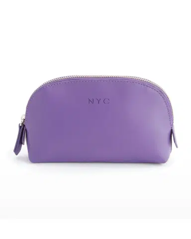 ROYCE New York Monogrammed Compact Leather Cosmetic Bag | Thumbnail 3