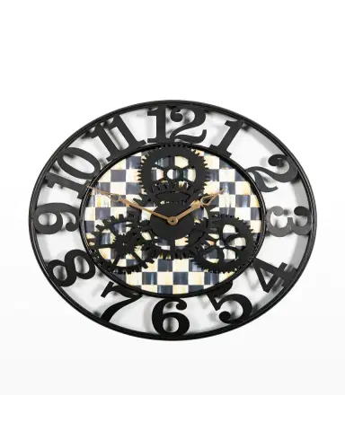 MacKenzie-Childs Large Courtly Check Farmhouse Wall Clock | Thumbnail 3 MacKenzie-Childs Large Courtly Check Farmhouse Wall Clock | Thumbnail 3