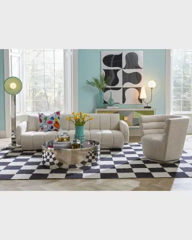 Jonathan Adler Maxime Club Swivel Chair, Olympus Oatmeal | Thumbnail 3 Jonathan Adler Maxime Club Swivel Chair, Olympus Oatmeal | Thumbnail 3