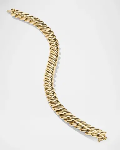 David Yurman Sculpted Cable Bracelet in 18K Gold/8.5mm | Thumbnail 3