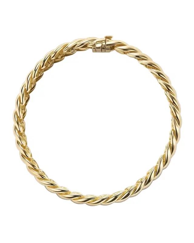 Sculpted Cable Bracelet in 18K Gold/8.5mm