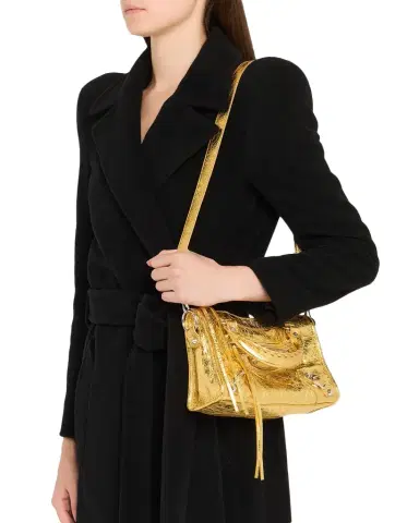Balenciaga Le City Mini Metallic Leather Top-Handle Bag | Thumbnail 1 Balenciaga Le City Mini Metallic Leather Top-Handle Bag | Thumbnail 1