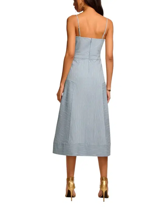 Cassia Textured A-Line Midi Dress