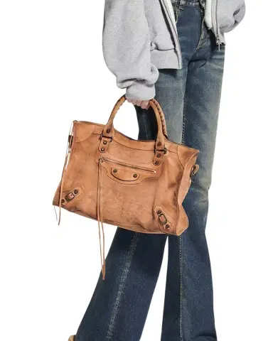 Balenciaga Le City Suede Medium Tote Bag | Thumbnail 1 Balenciaga Le City Suede Medium Tote Bag | Thumbnail 1
