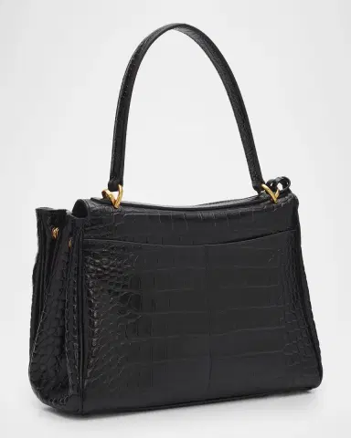 Balenciaga Rodeo Croc-Embossed Leather Top-Handle Bag | Thumbnail 2 Balenciaga Rodeo Croc-Embossed Leather Top-Handle Bag | Thumbnail 2