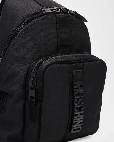 MOSCHINO Men's Logo Hardware Backpack | Thumbnail 5