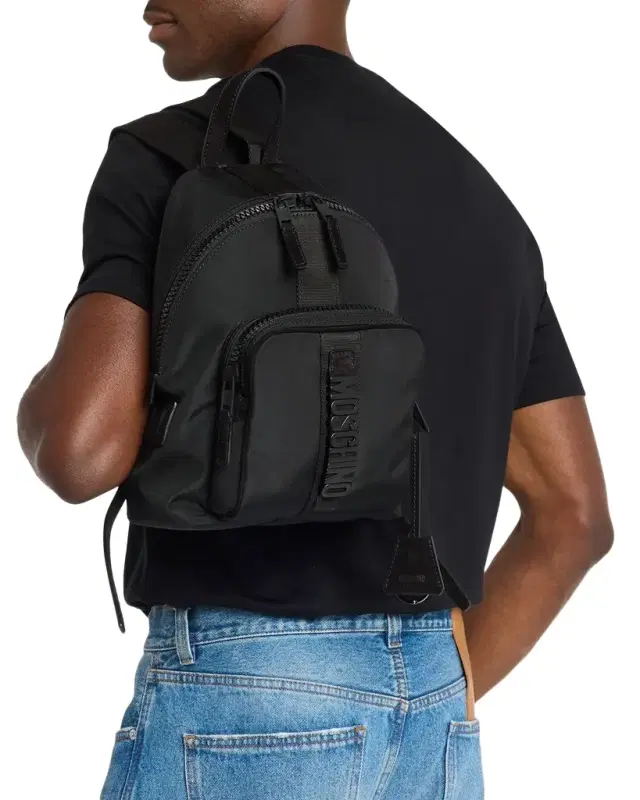 MOSCHINO Men's Logo Hardware Backpack
