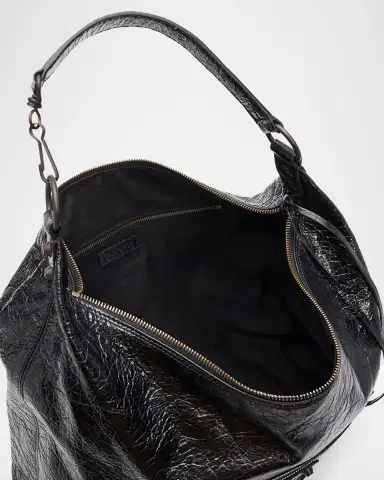 Balenciaga Le City Medium Leather Hobo Bag | Thumbnail 3 Balenciaga Le City Medium Leather Hobo Bag | Thumbnail 3