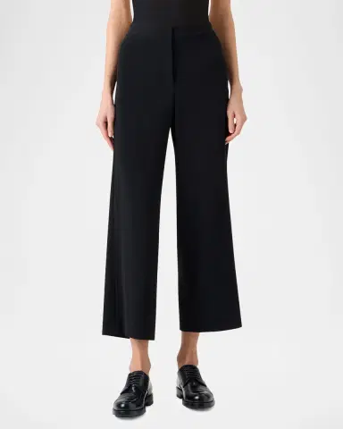 Akris punto Marlon Cropped Pants in Signature Laser-Cut Crepe | Thumbnail 5 Akris punto Marlon Cropped Pants in Signature Laser-Cut Crepe | Thumbnail 5