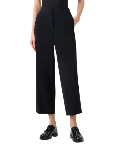 Akris punto Marlon Cropped Pants in Signature Laser-Cut Crepe | Thumbnail 1 Akris punto Marlon Cropped Pants in Signature Laser-Cut Crepe | Thumbnail 1