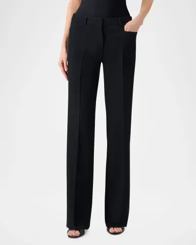 Akris punto Mikka Wool Tricotine Straight-Leg Pants | Thumbnail 4 Akris punto Mikka Wool Tricotine Straight-Leg Pants | Thumbnail 4