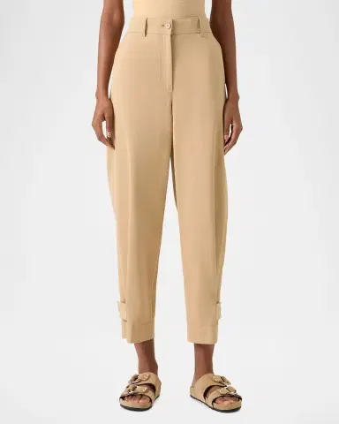 Akris punto Fraser Cotton Gabardine Barrel-Leg Ankle Pants | Thumbnail 5 Akris punto Fraser Cotton Gabardine Barrel-Leg Ankle Pants | Thumbnail 5