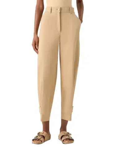 Akris punto Fraser Cotton Gabardine Barrel-Leg Ankle Pants | Thumbnail 1 Akris punto Fraser Cotton Gabardine Barrel-Leg Ankle Pants | Thumbnail 1