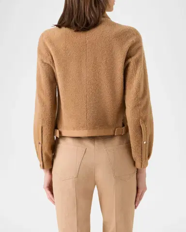 Akris Sady Lamb Shearling Short Jacket | Thumbnail 2 Akris Sady Lamb Shearling Short Jacket | Thumbnail 2