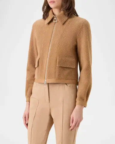 Akris Sady Lamb Shearling Short Jacket | Thumbnail 5 Akris Sady Lamb Shearling Short Jacket | Thumbnail 5