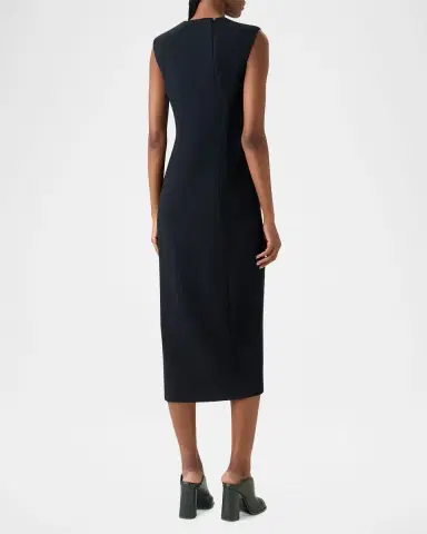 Akris Wool-Blend Zipped-Slit Sheath Dress | Thumbnail 2